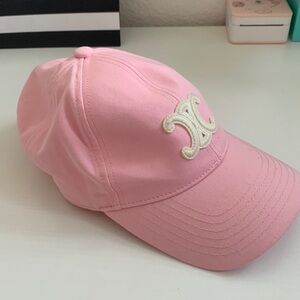 CELINE pink baseball hat